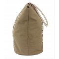 9212- BROWN BOW ANCHOR CANVAS TOTE BAG